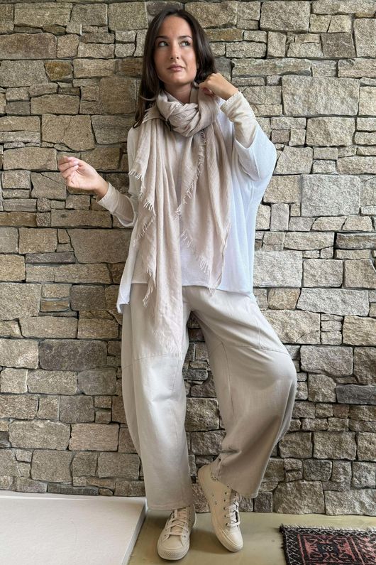 Conrad Slouch Cotton Knit White